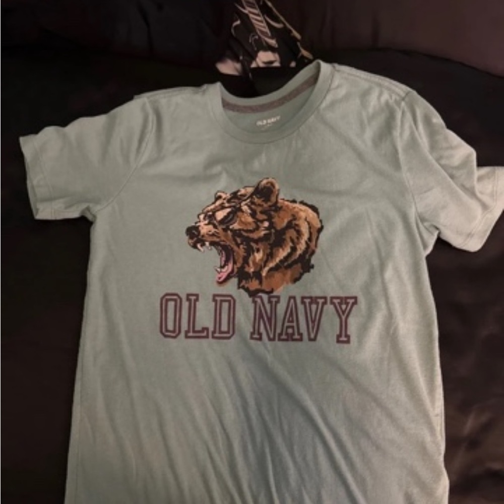 Old Navy Teal Crewneck Graphic Tee
